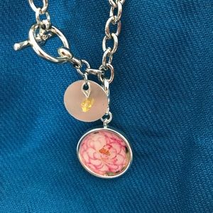 Pink Rose Photo Charm